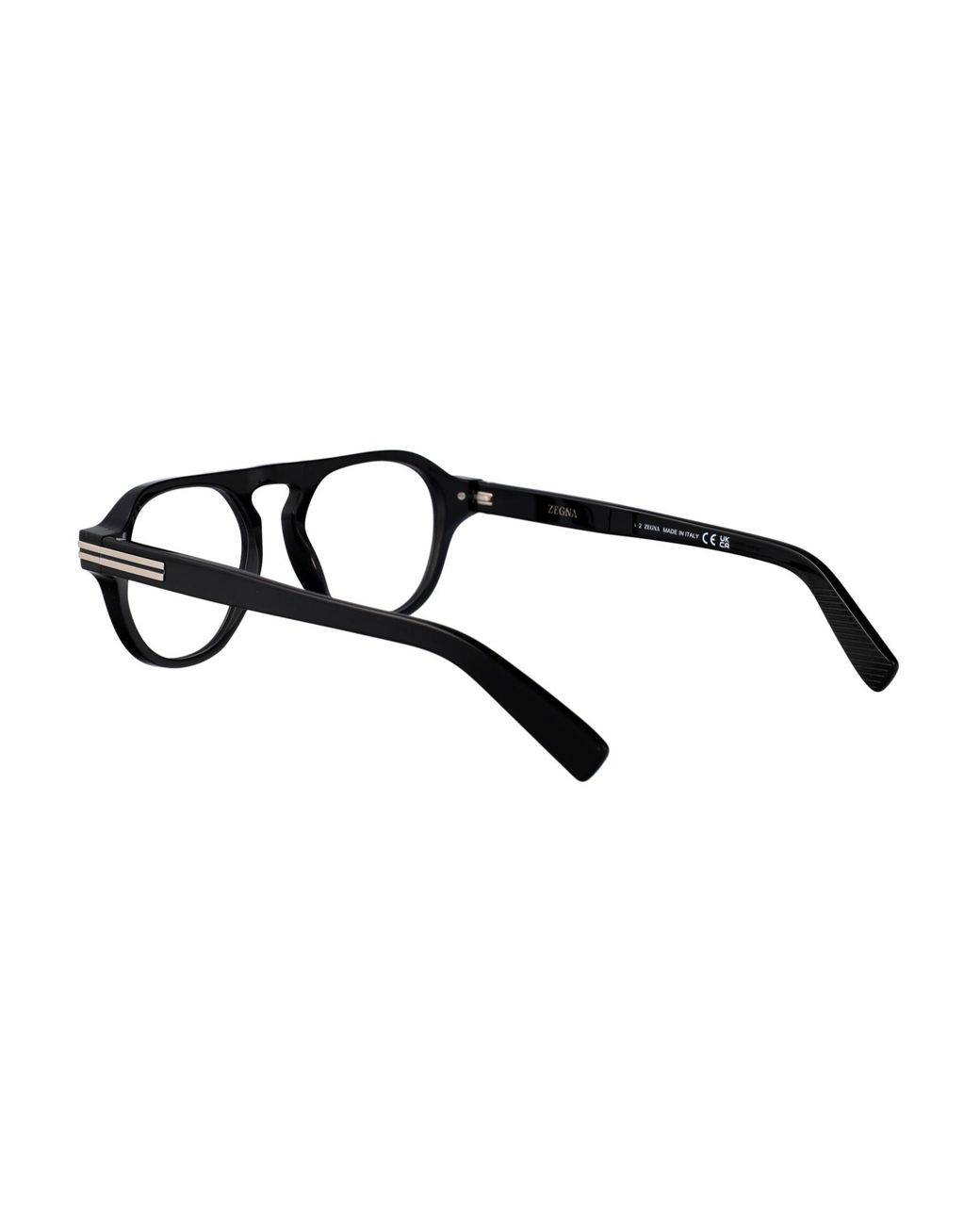 Zegna White Round Frame Glasses for men