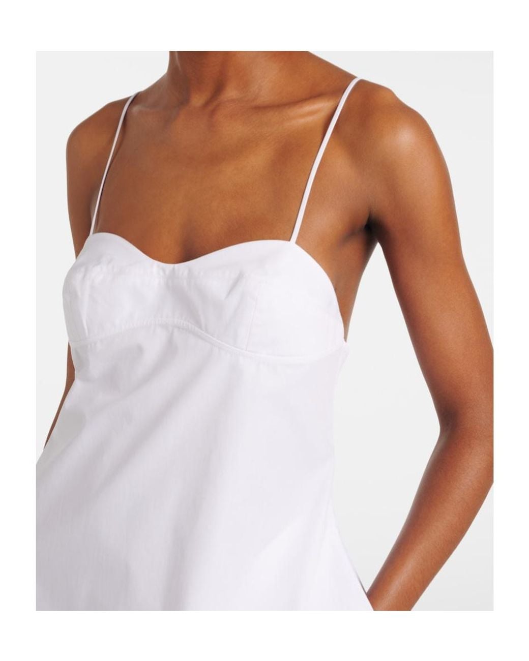 Rohe White Cotton Back Slit Dress