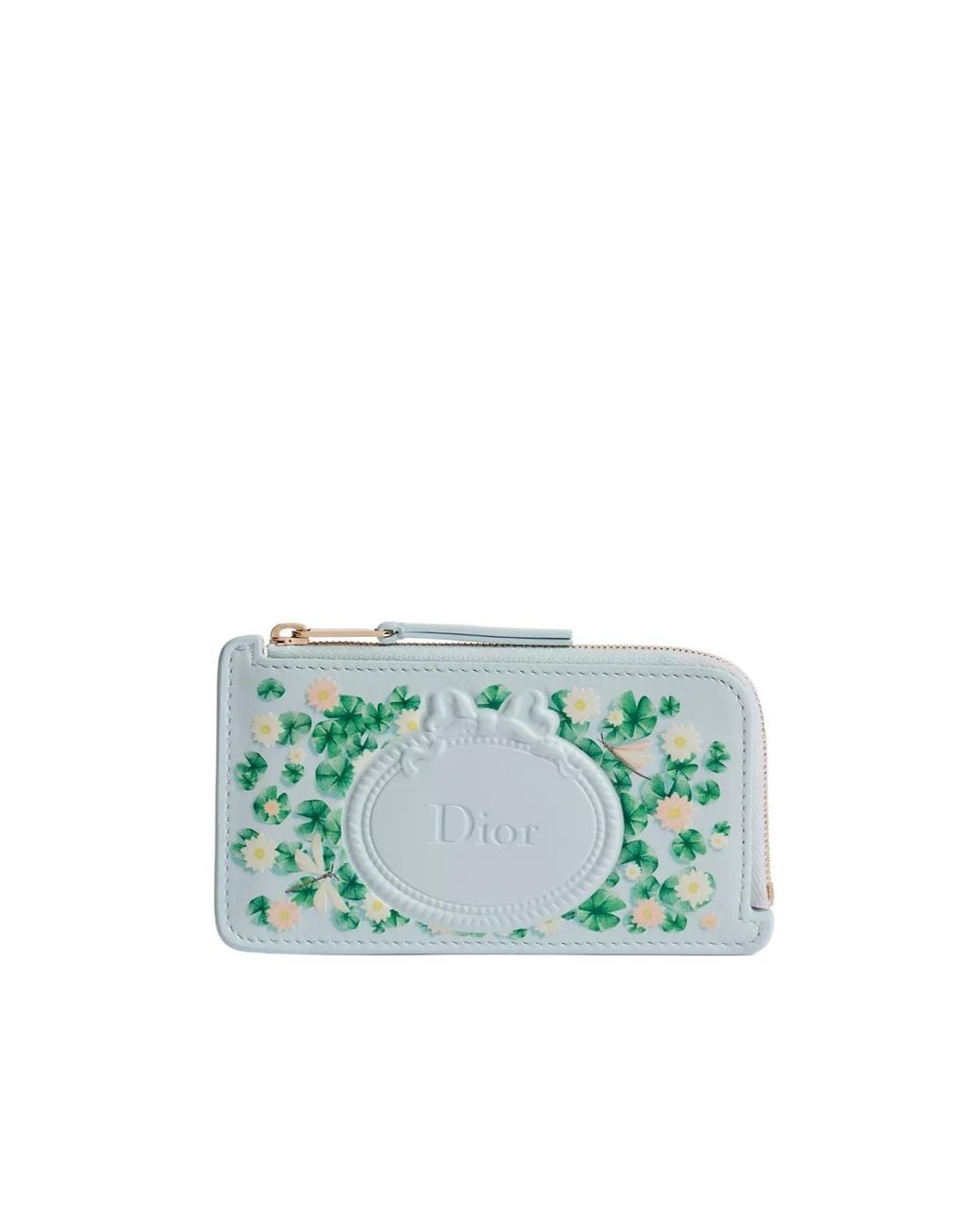 Dior Green Salon Cosmos Zipped Card Holder