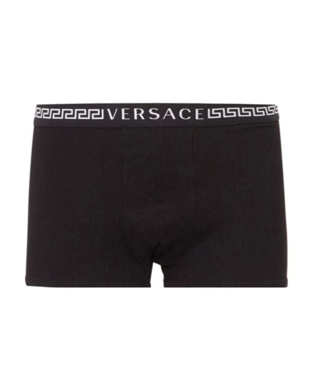 Versace Black Logo Jacquard Boxer Briefs for men