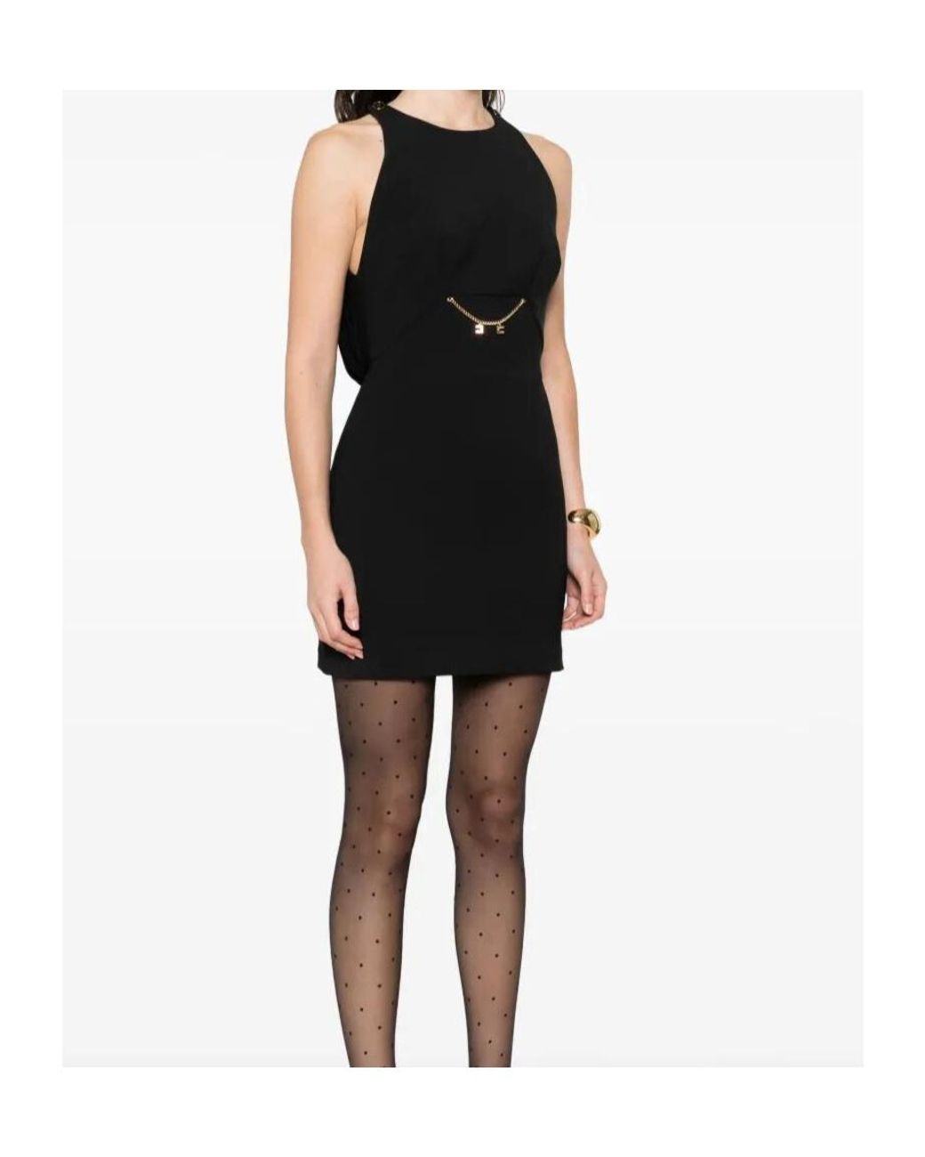 Elisabetta Franchi Black Midi Dress