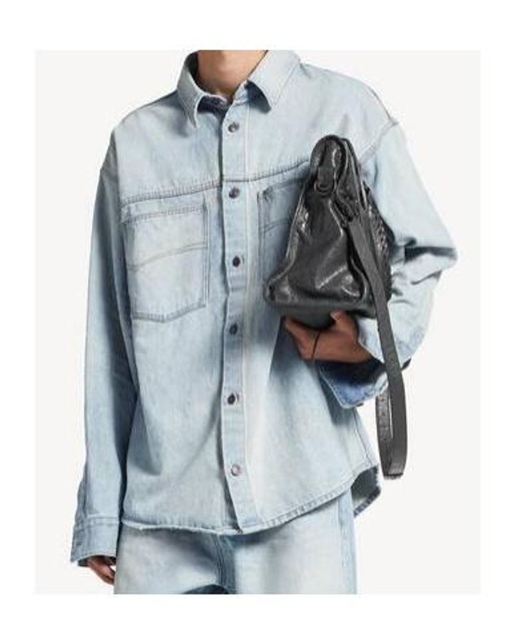 Balenciaga Blue Denim Shirt for men