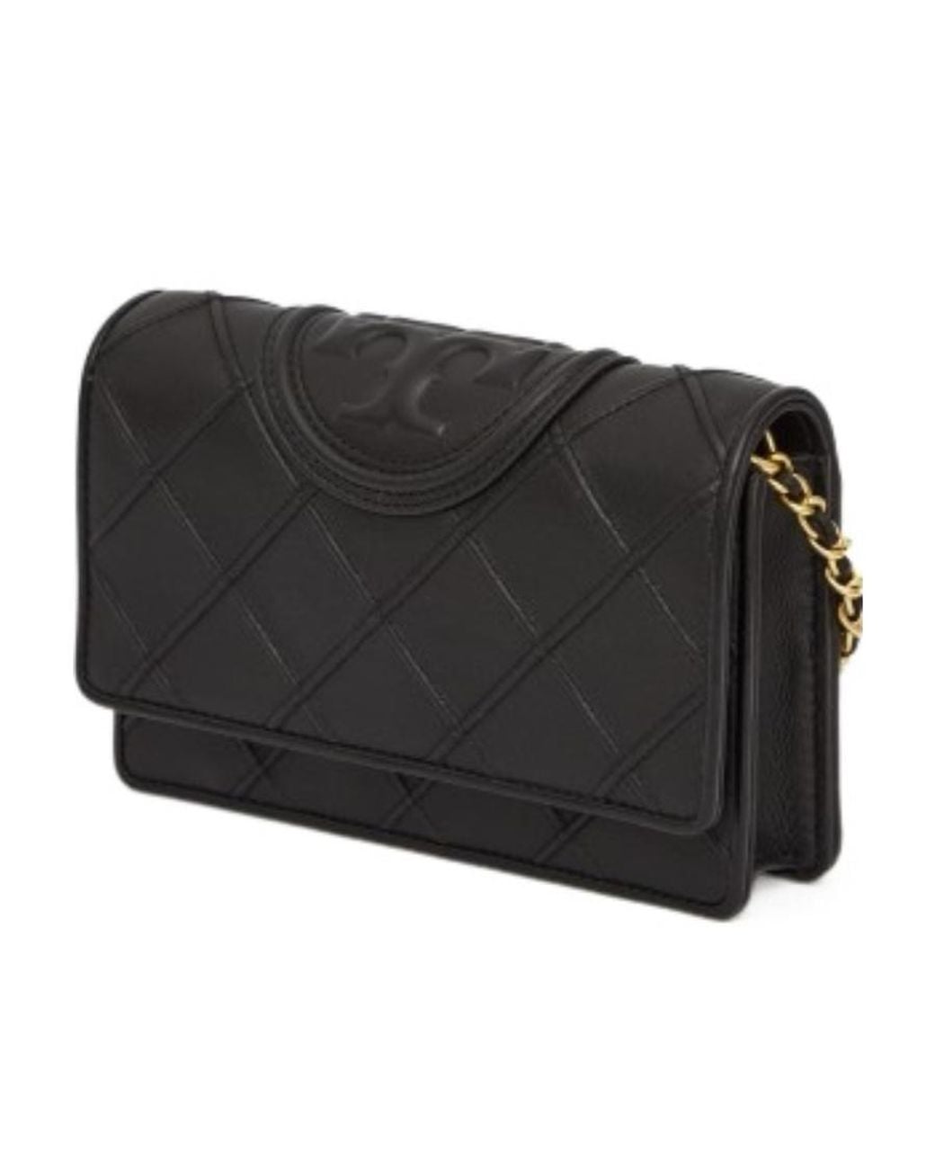 Tory Burch Black Fleming Soft Chain-Linked Wallet