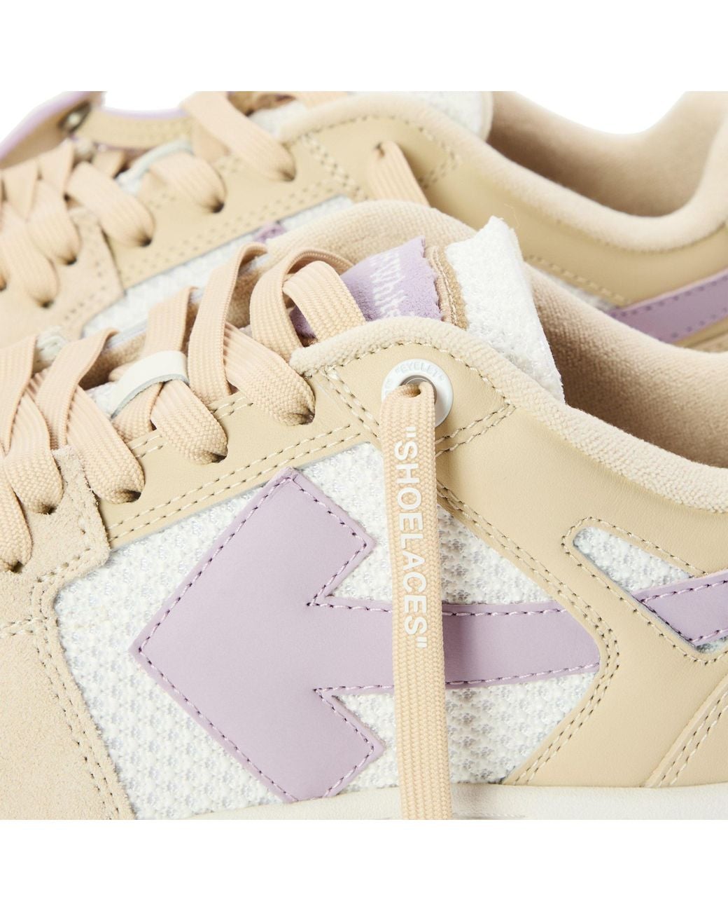 Off-White c/o Virgil Abloh Pink Meshleather Mixed Lowtop Sneaker