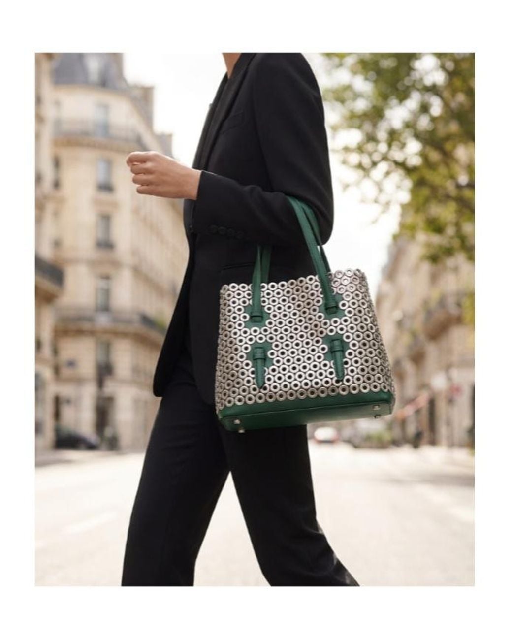 Alaïa Black Metal Studded Bag