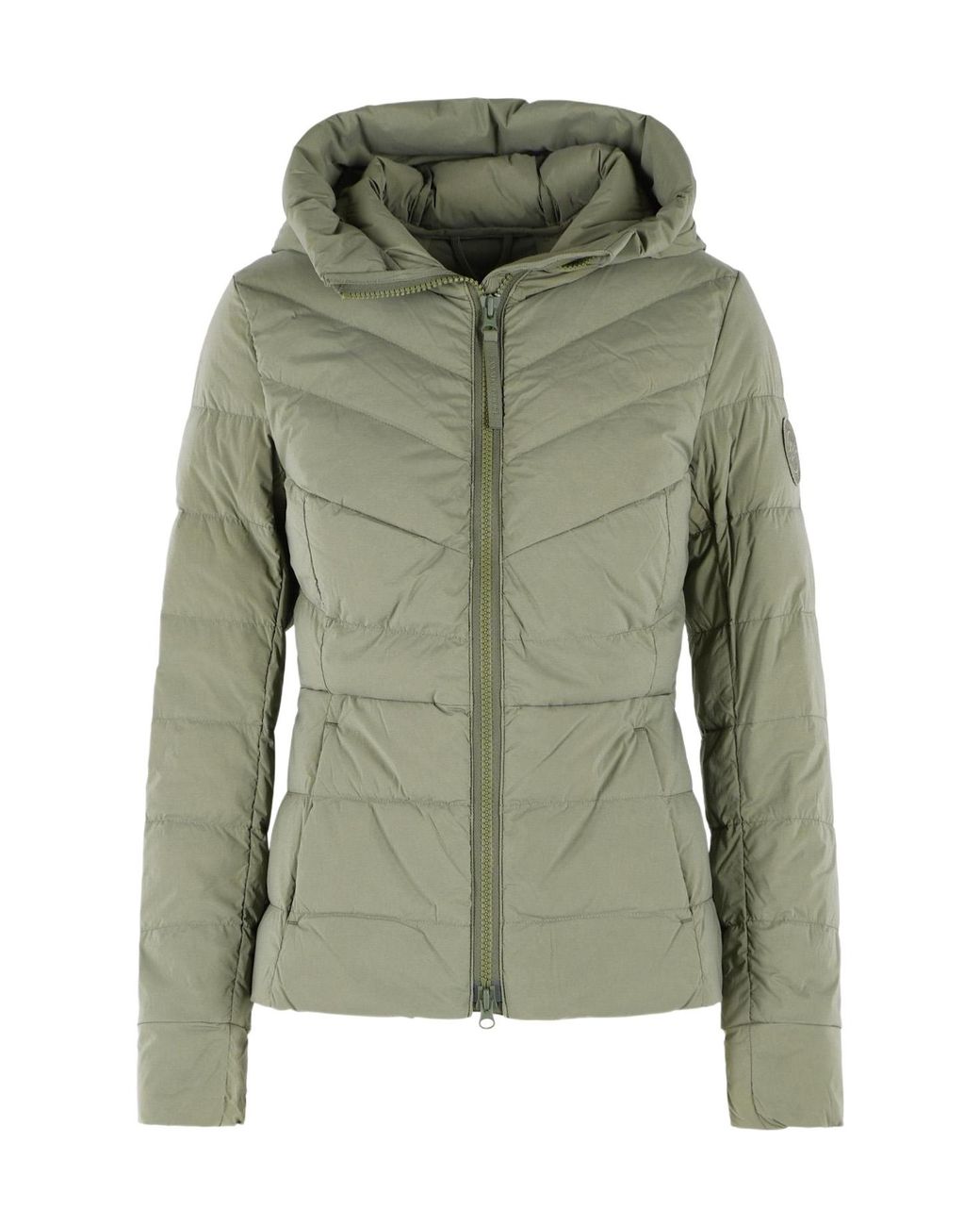 Canada Goose Green Clair Logo-Patch Jacket