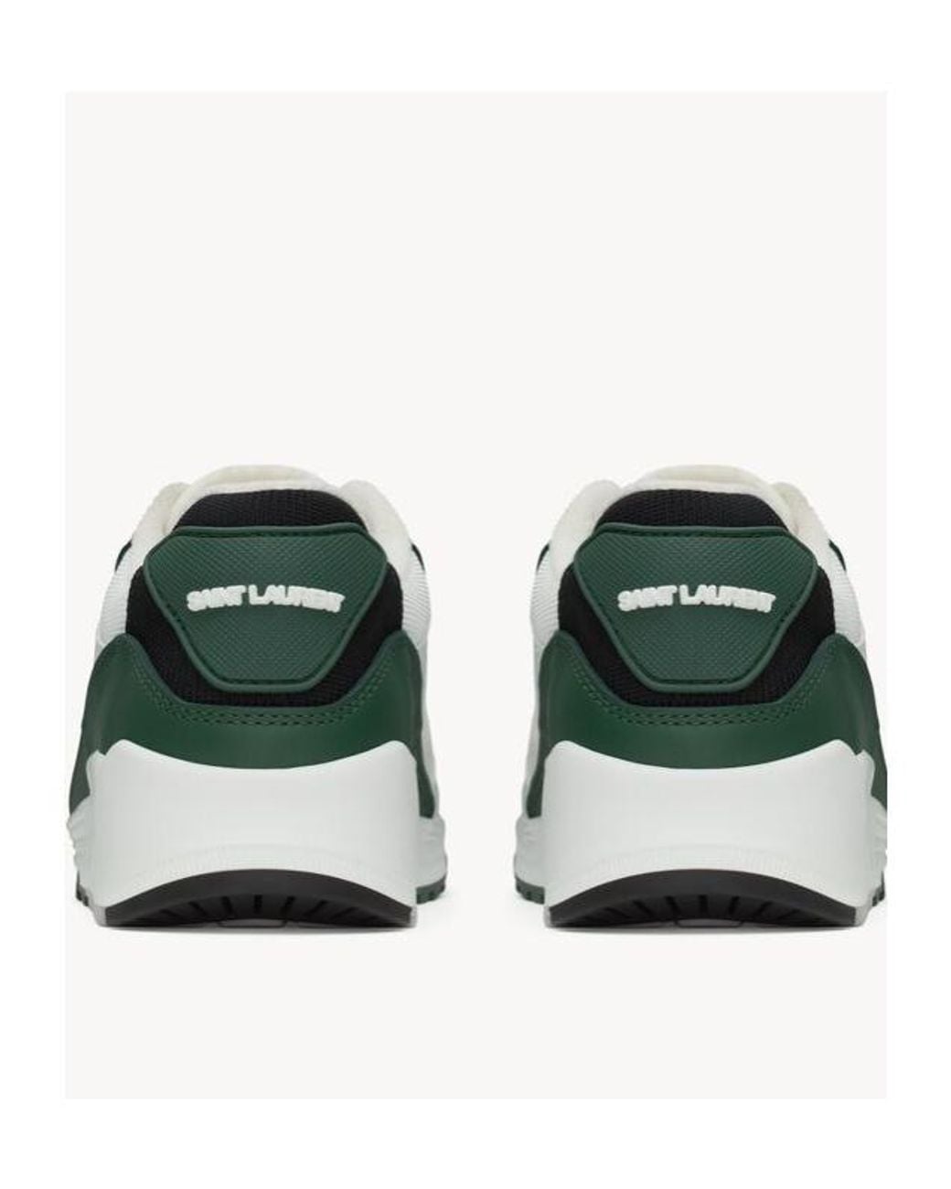 Saint Laurent White Bump Lace-Up Sneakers for men