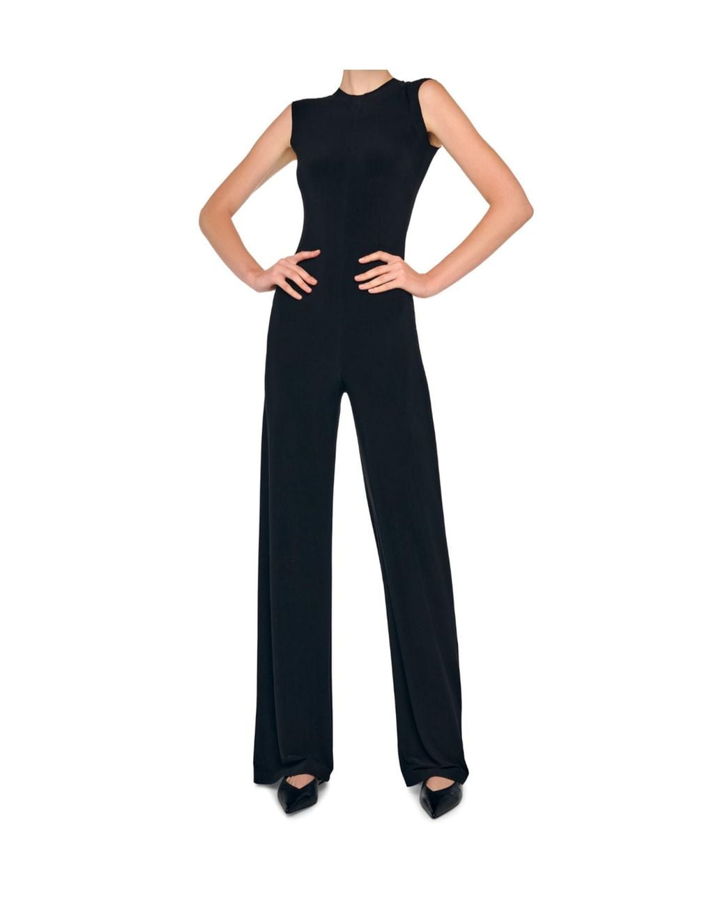 Norma Kamali Blue Sleeveless Jumpsuit