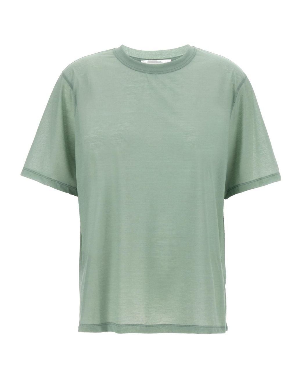 Victoria Beckham Green Logo Embroidery T-Shirt