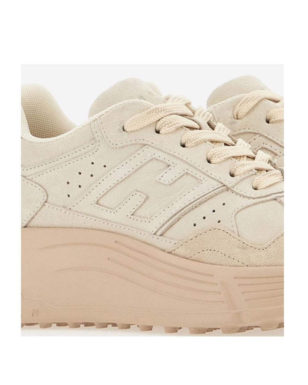 Hogan Natural Platform Lace-Up Sneakers
