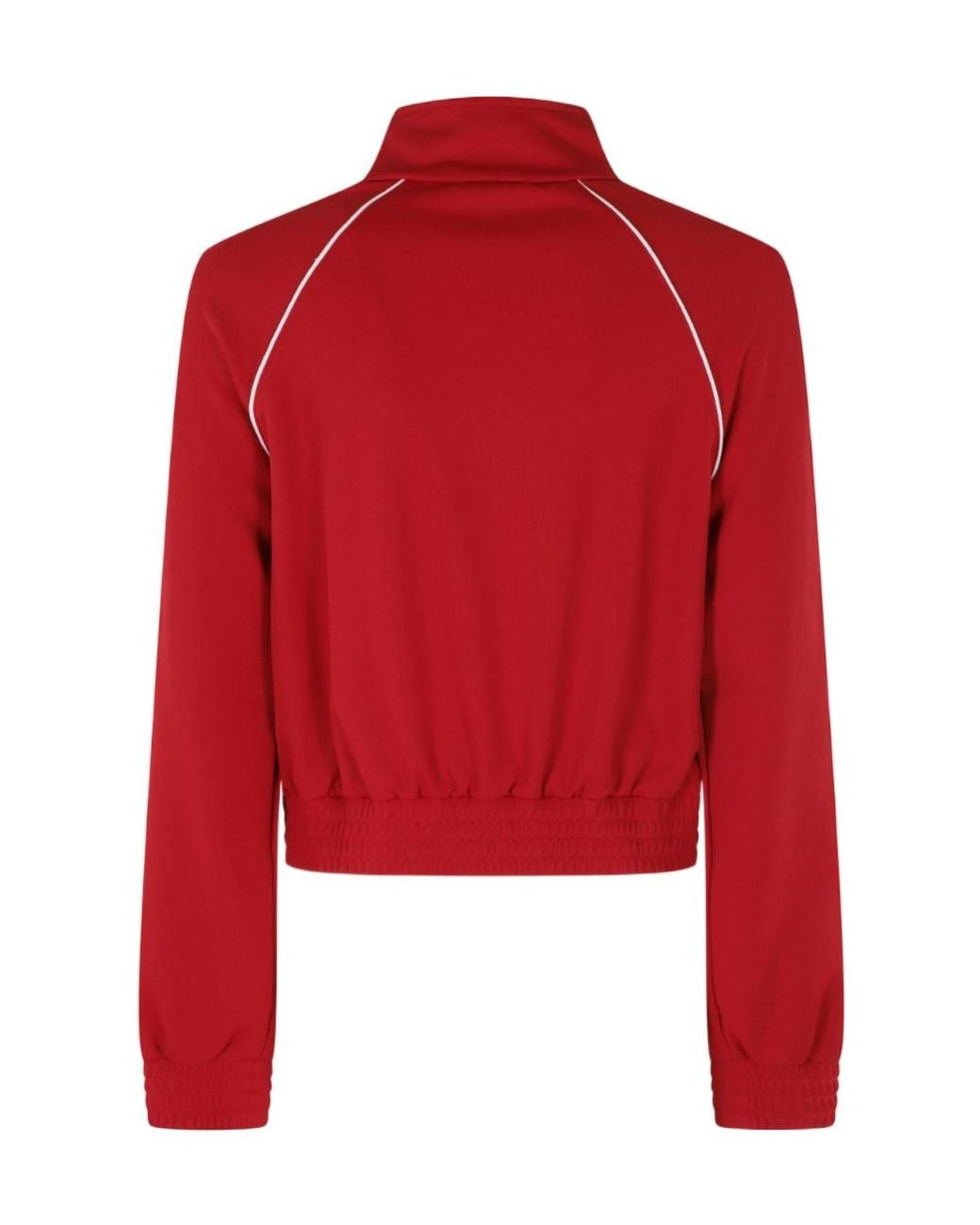 Sporty & Rich Red Long-Sleeved Zip-Up Sweatshirt