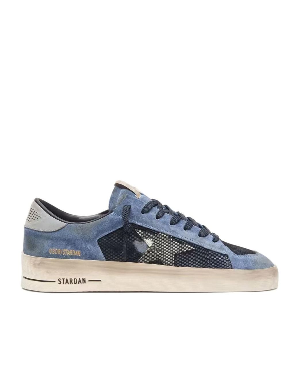 Golden Goose Deluxe Brand Blue Stardan Lace-Up Sneakers for men