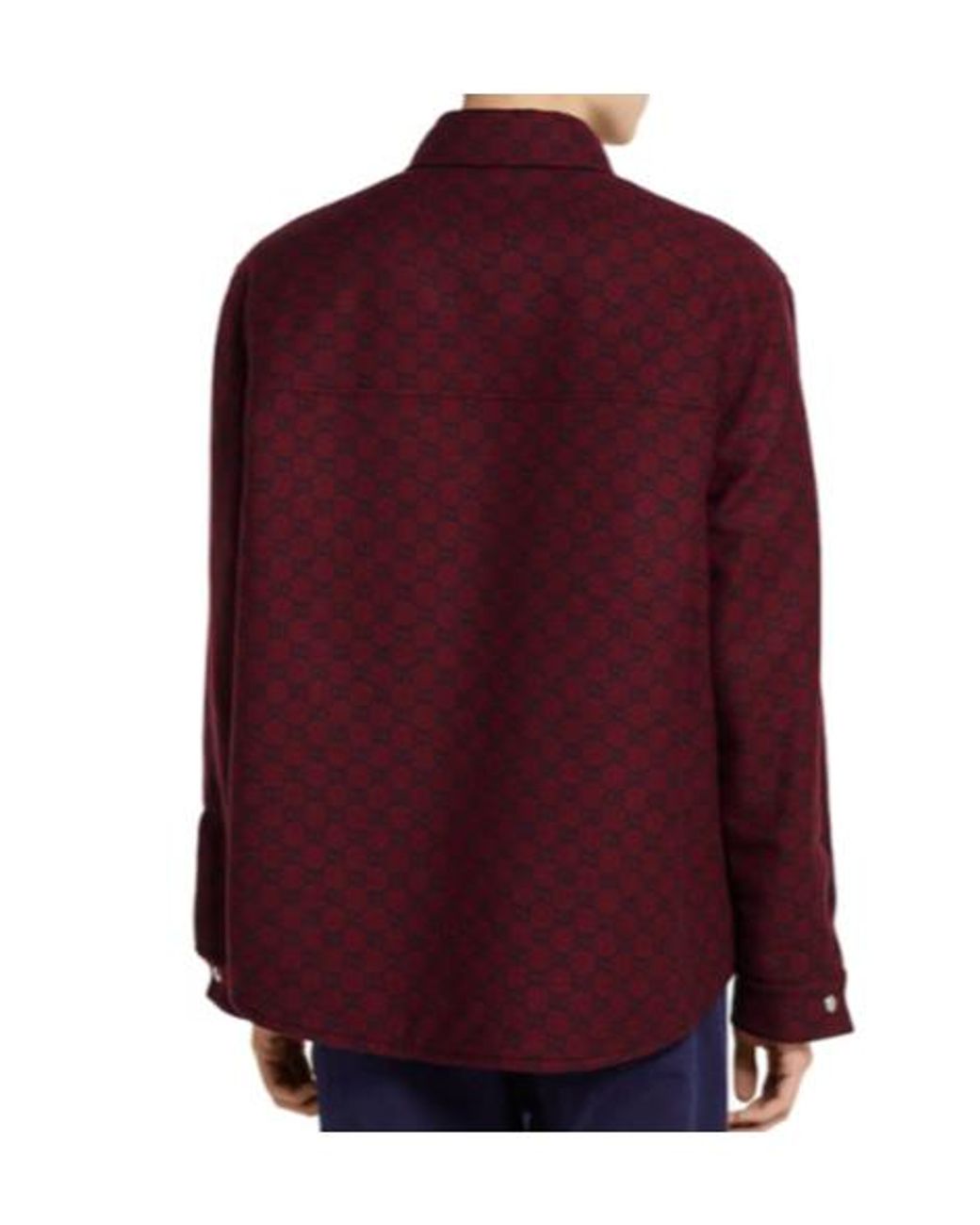 Gucci Blue Reversible Denim Flannel Shirt for men