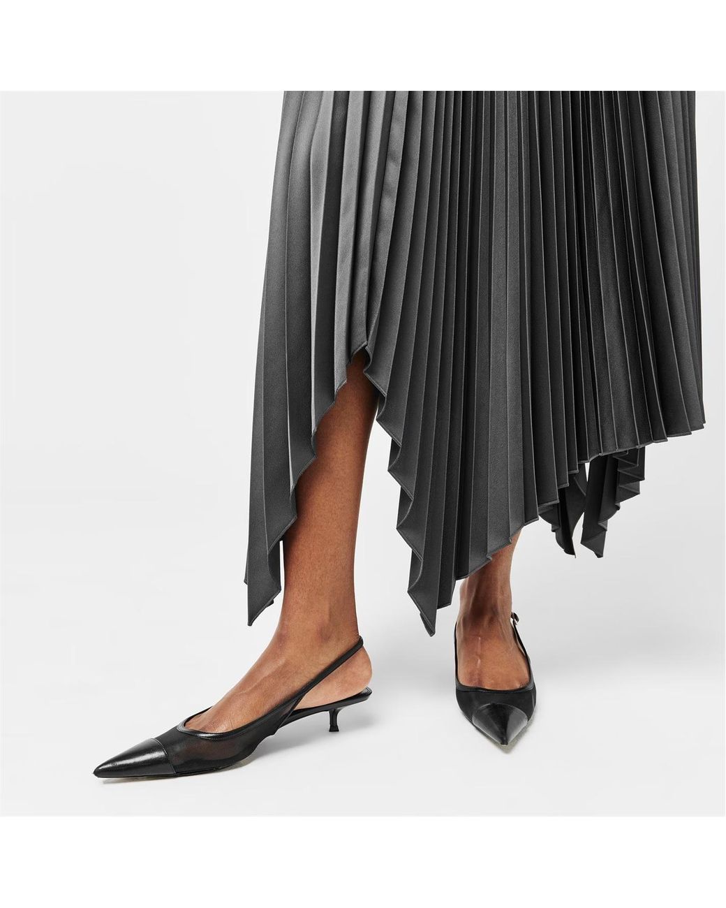 Joseph Black Asymmetrical Hem Skirt