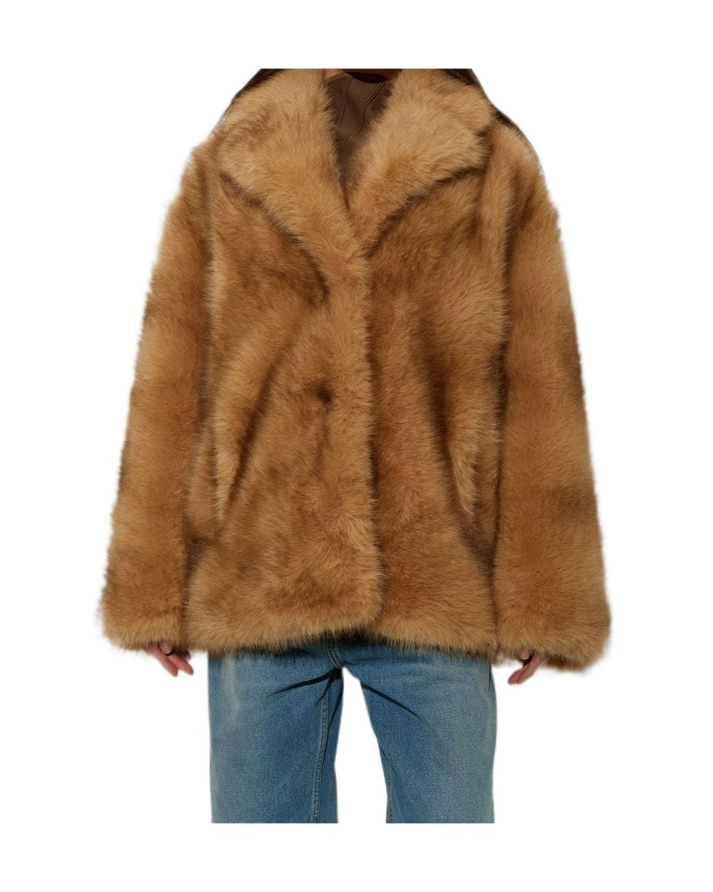 Stand Studio Brown Vanja Faux Fur Coat