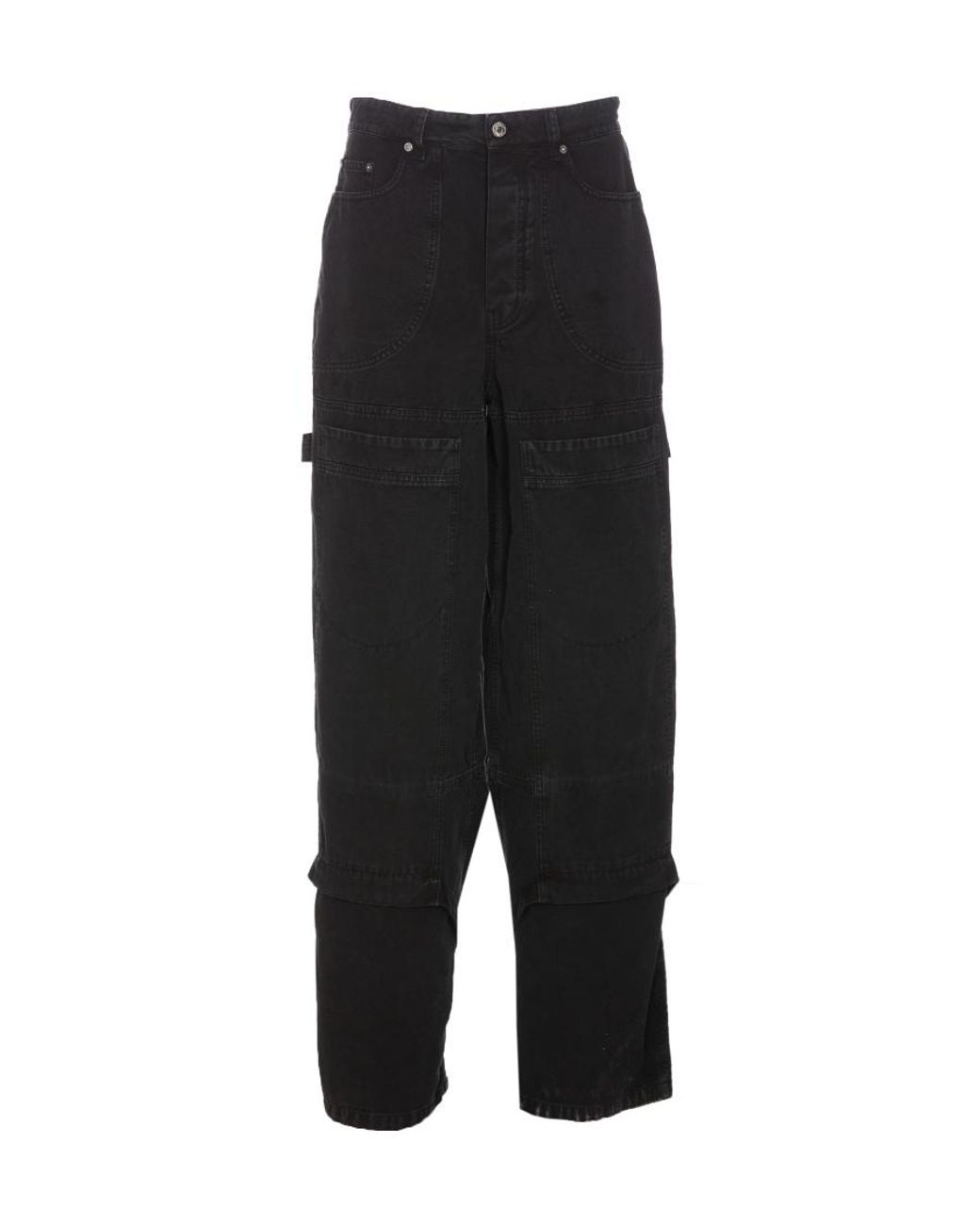 Off-White c/o Virgil Abloh Black Logo Patch Straight-Leg Jeans for men