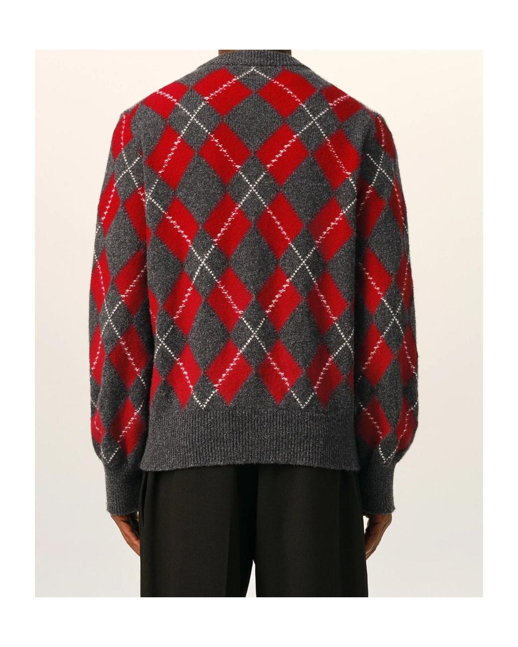 AMI Red Long-Sleeve Knit Top for men