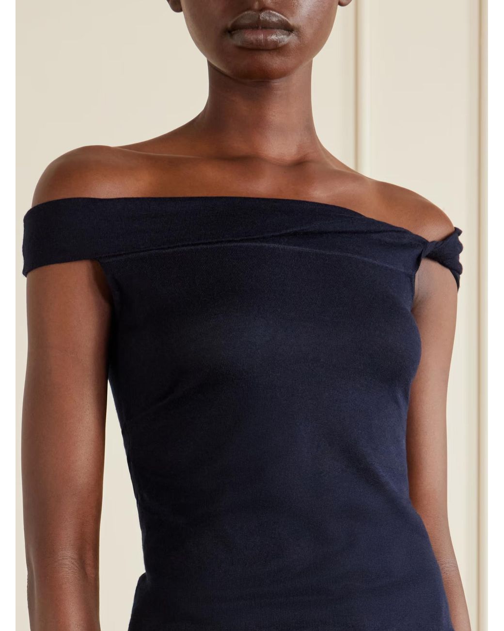 arch4 Blue Off-Shoulder Top