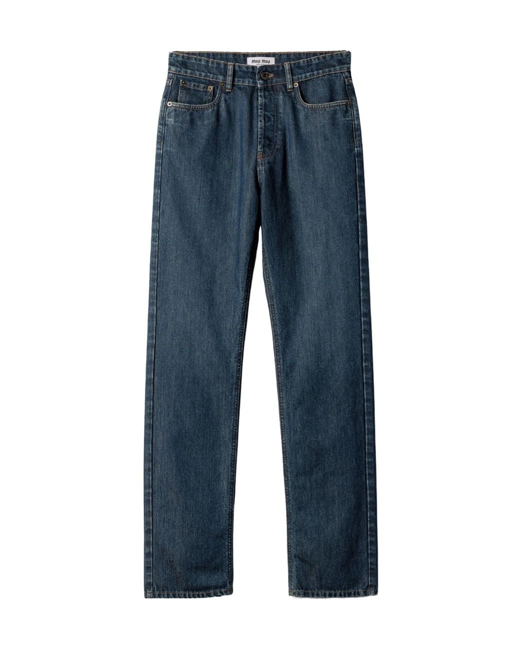 Miu Miu Blue Five-Pocket Denim Jeans