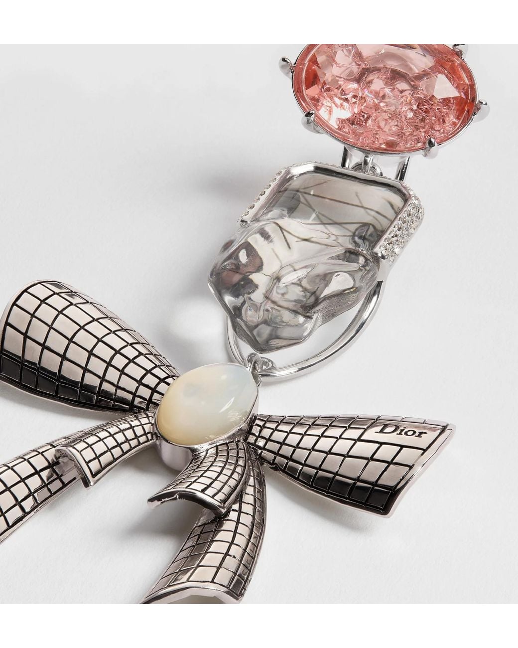 Dior White Deco Earrings
