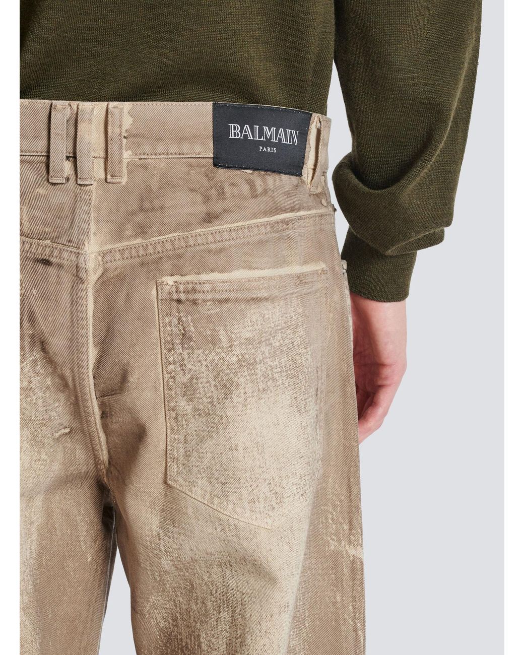 Balmain Natural Loose-Fit Denim Jeans for men
