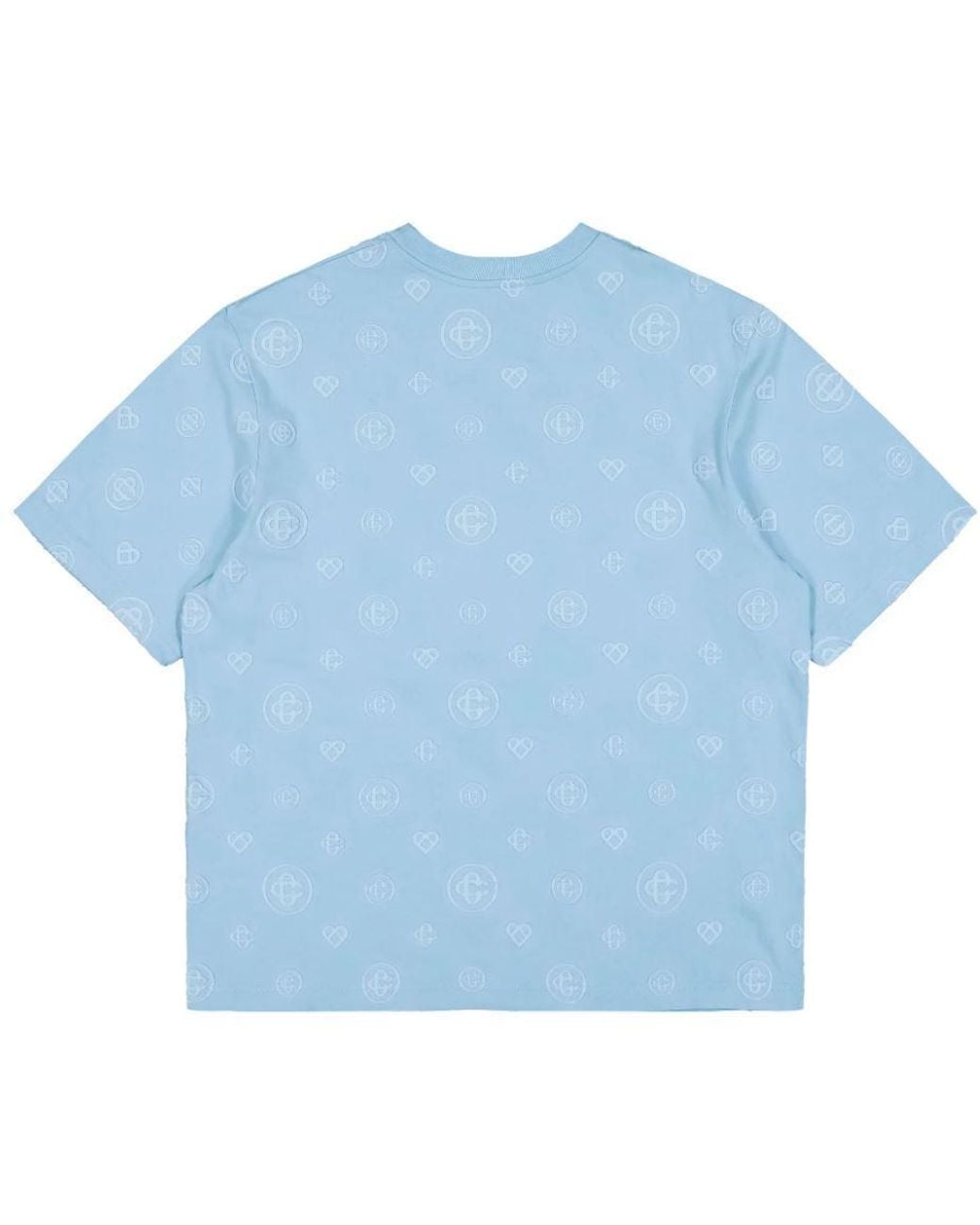 Casablanca Blue All Over Printed Short Sleeve T-Shirt for men