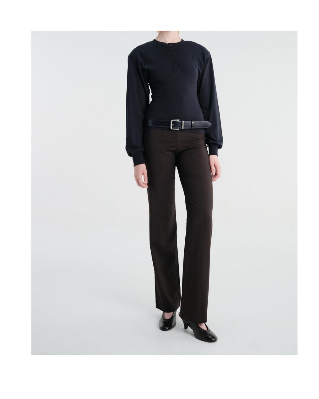 Paloma Wool Blue Long-Sleeve Polo Shirt