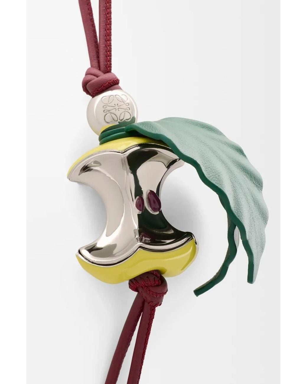 Loewe White Apple Charm For
