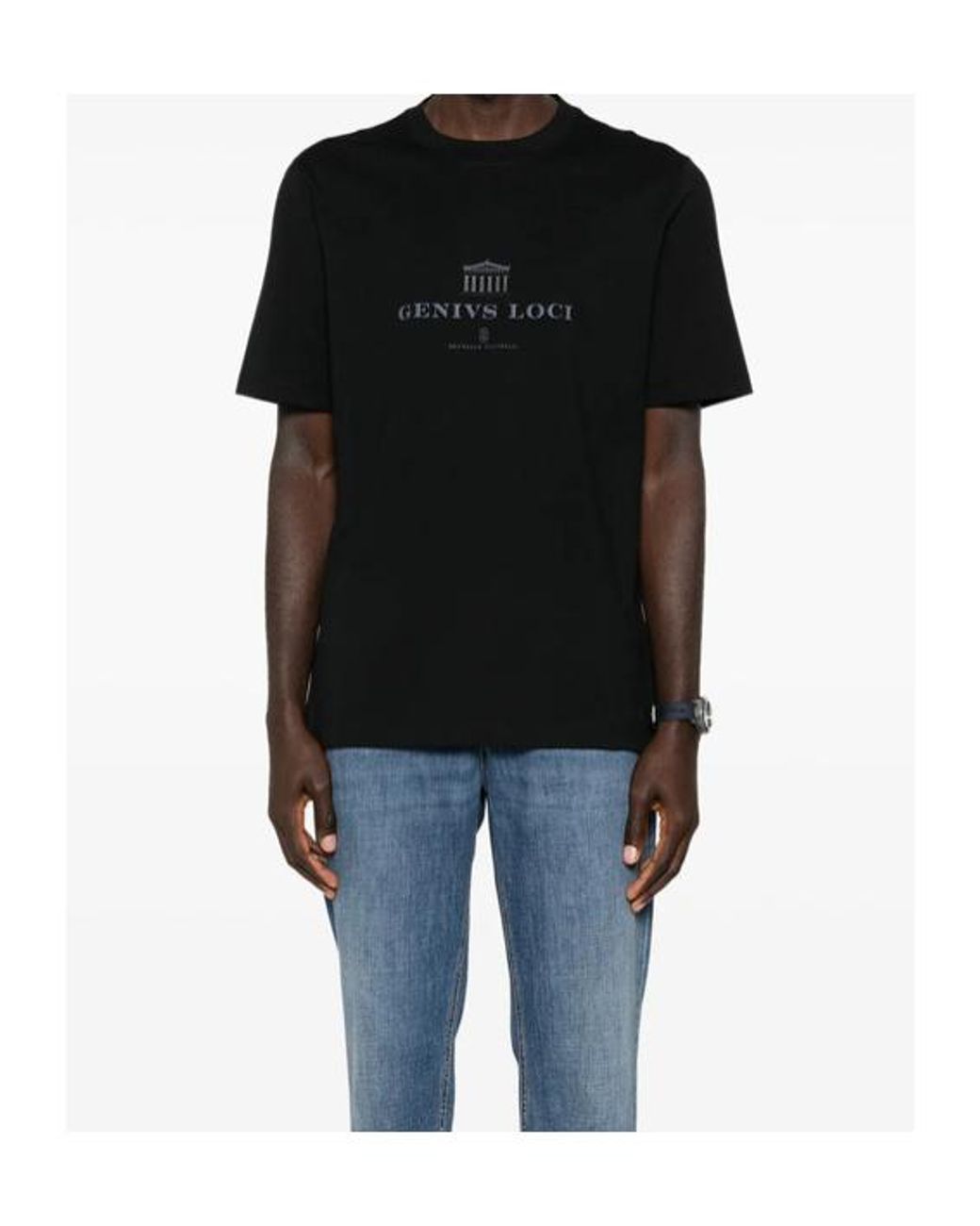 Brunello Cucinelli Black T-Shirts & Vests for men