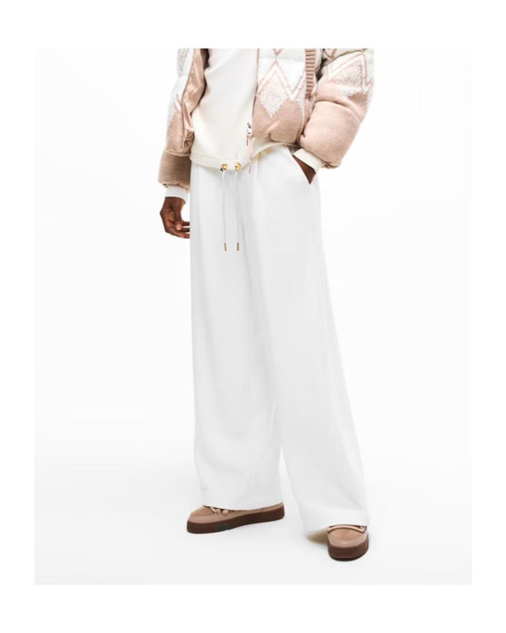 Varley White Wide Leg Pant