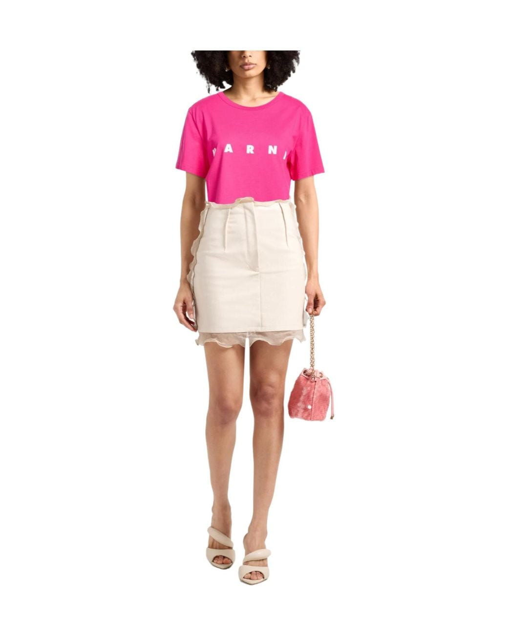 Marni Pink Crew-Neck Short-Sleeve T-Shirt
