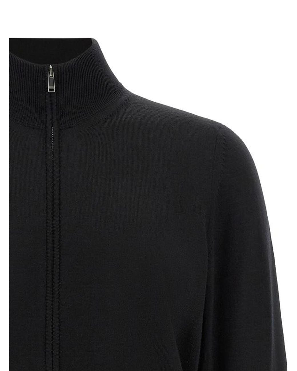Boss Black Boss Full-Zip Stand Collar Cardigan for men