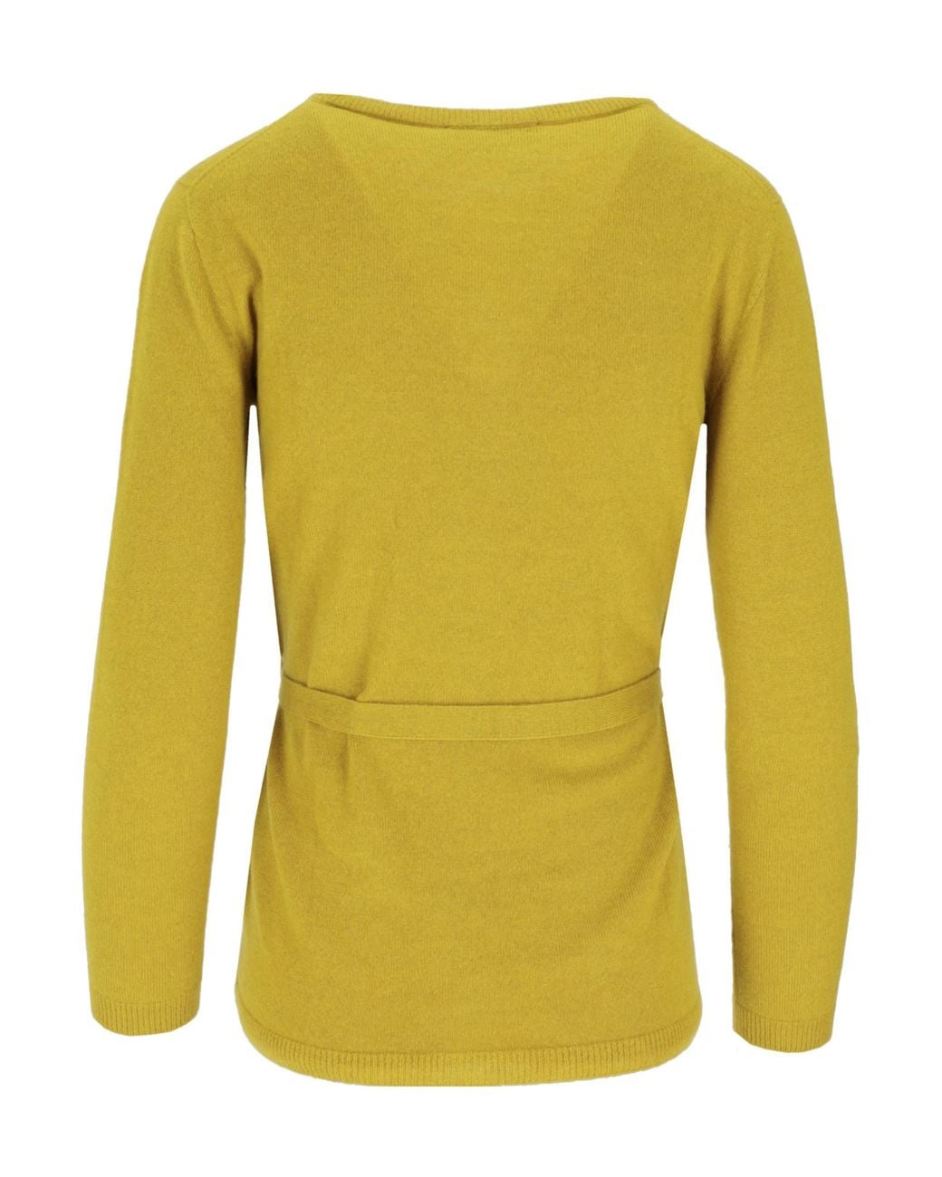 Lela Rose Yellow Long-Sleeve Knitted Cardigan