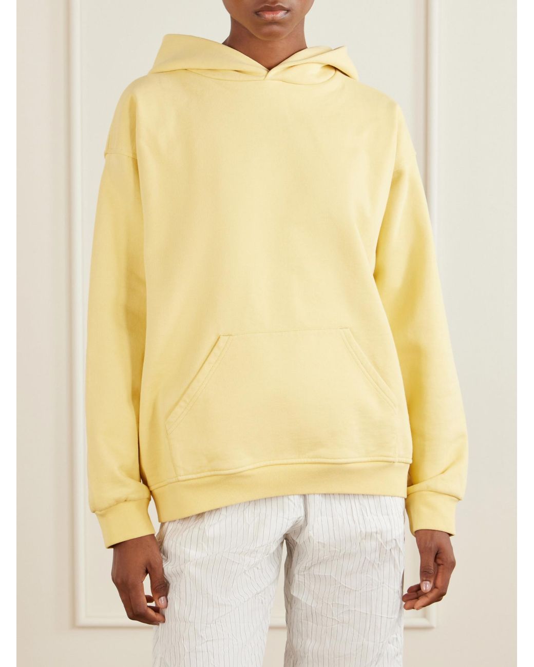 Matteau Yellow Organic Cotton-Jersey Hoodie