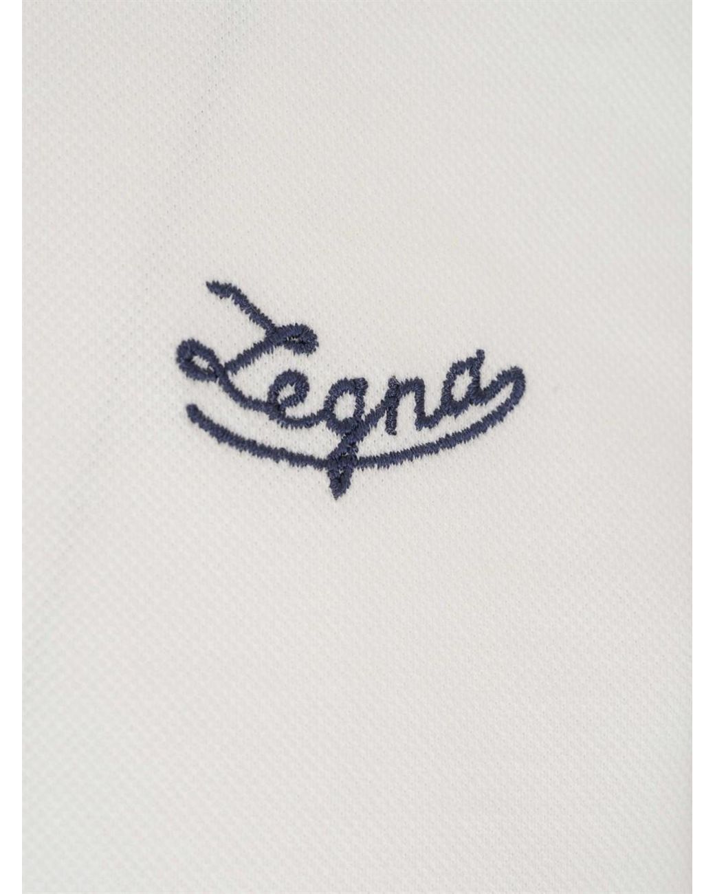 Zegna White Logo-Embroidered Polo Shirt for men