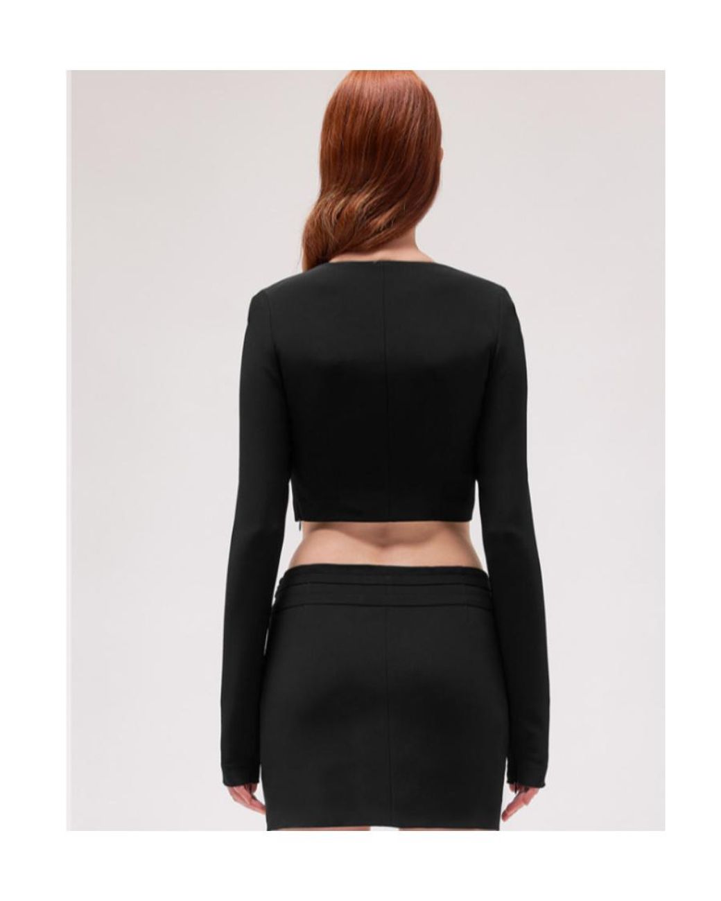 Blumarine Black Butterfly-Motif Cropped Top