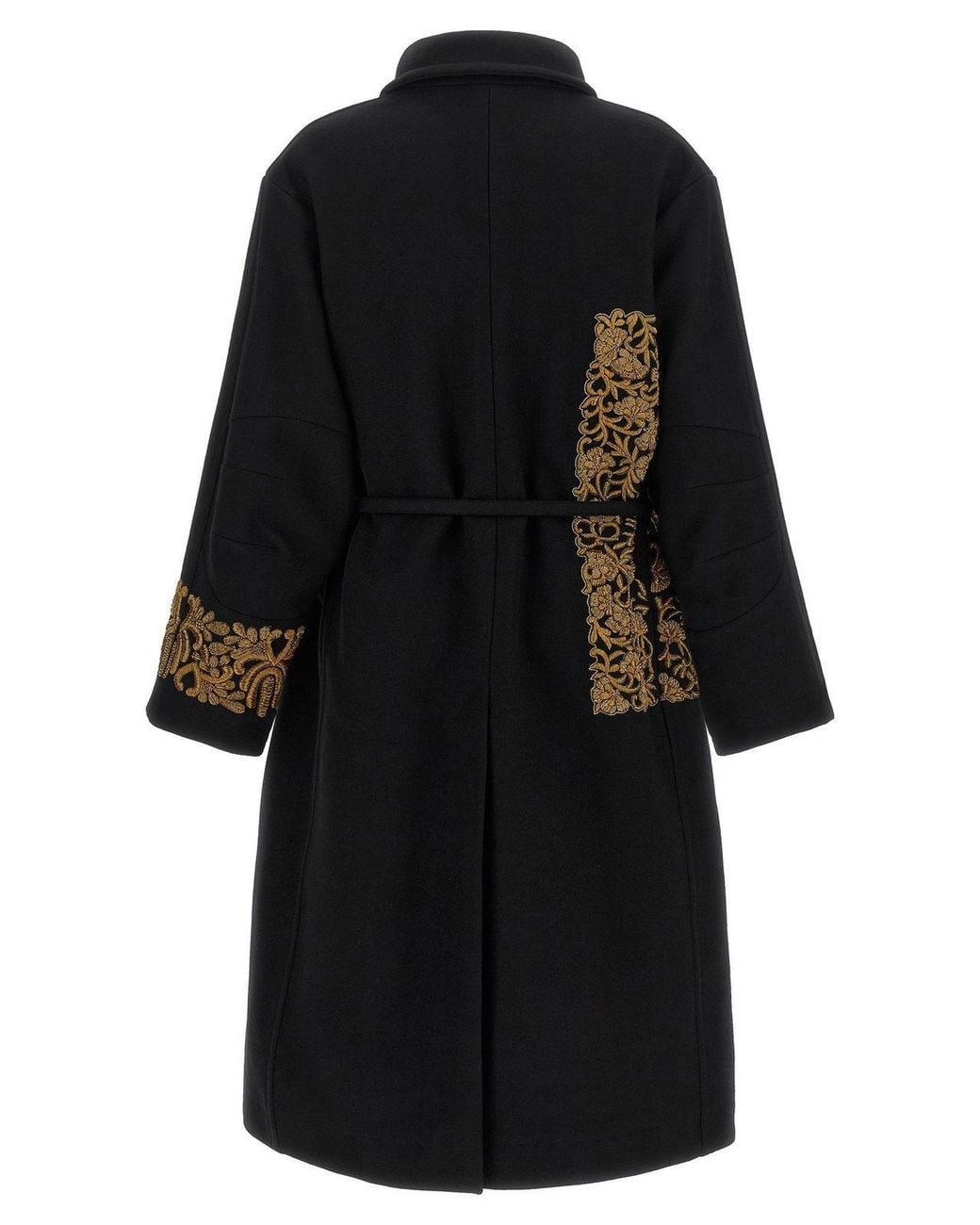 Dries Van Noten Black High Neck Rain Coat