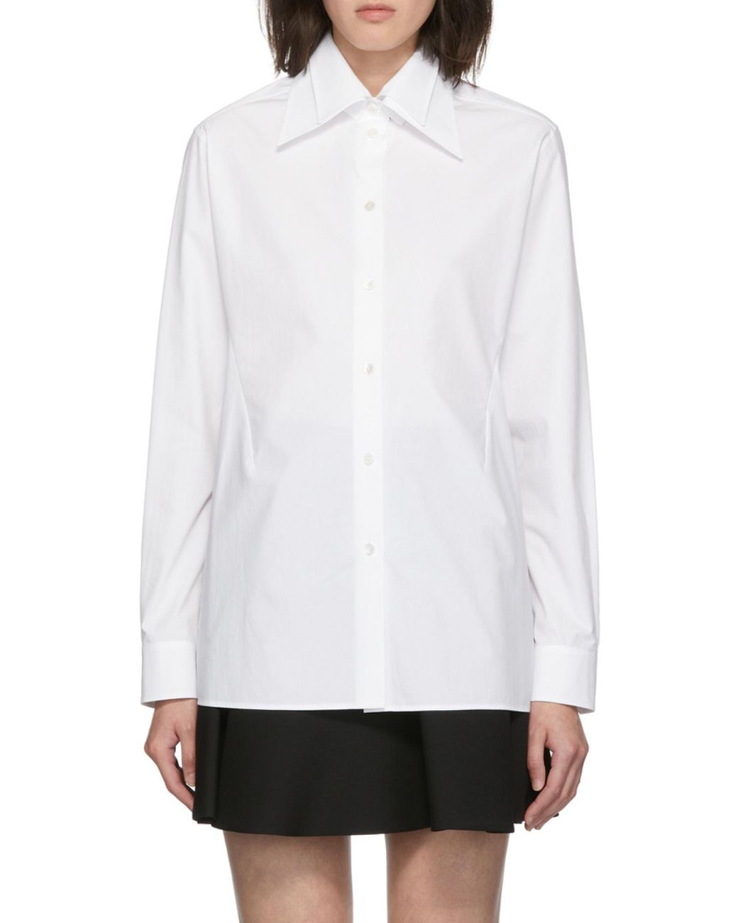 Valentino White Buttoned Long-Sleeved Shirt