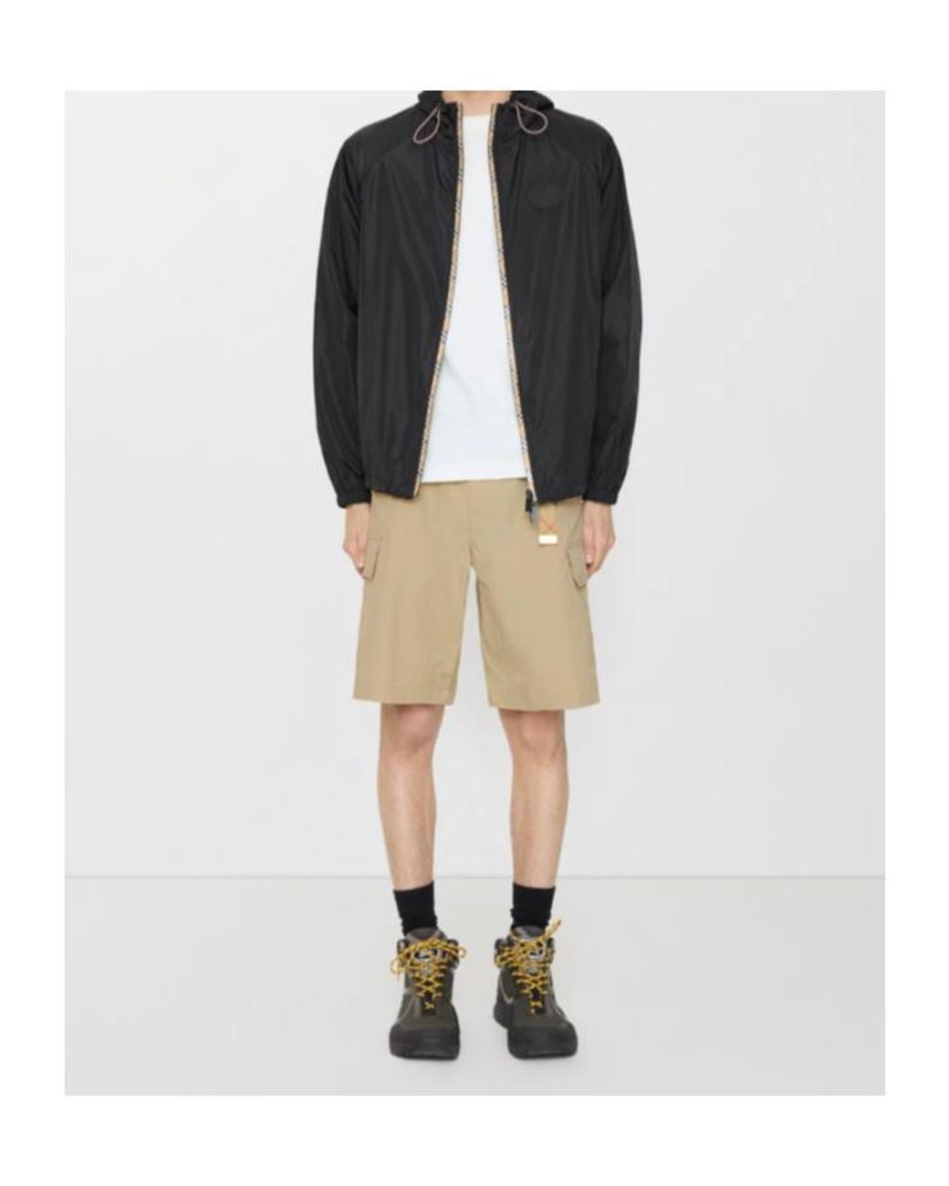 Burberry Natural Ekd Embroidered Cargo Shorts for men