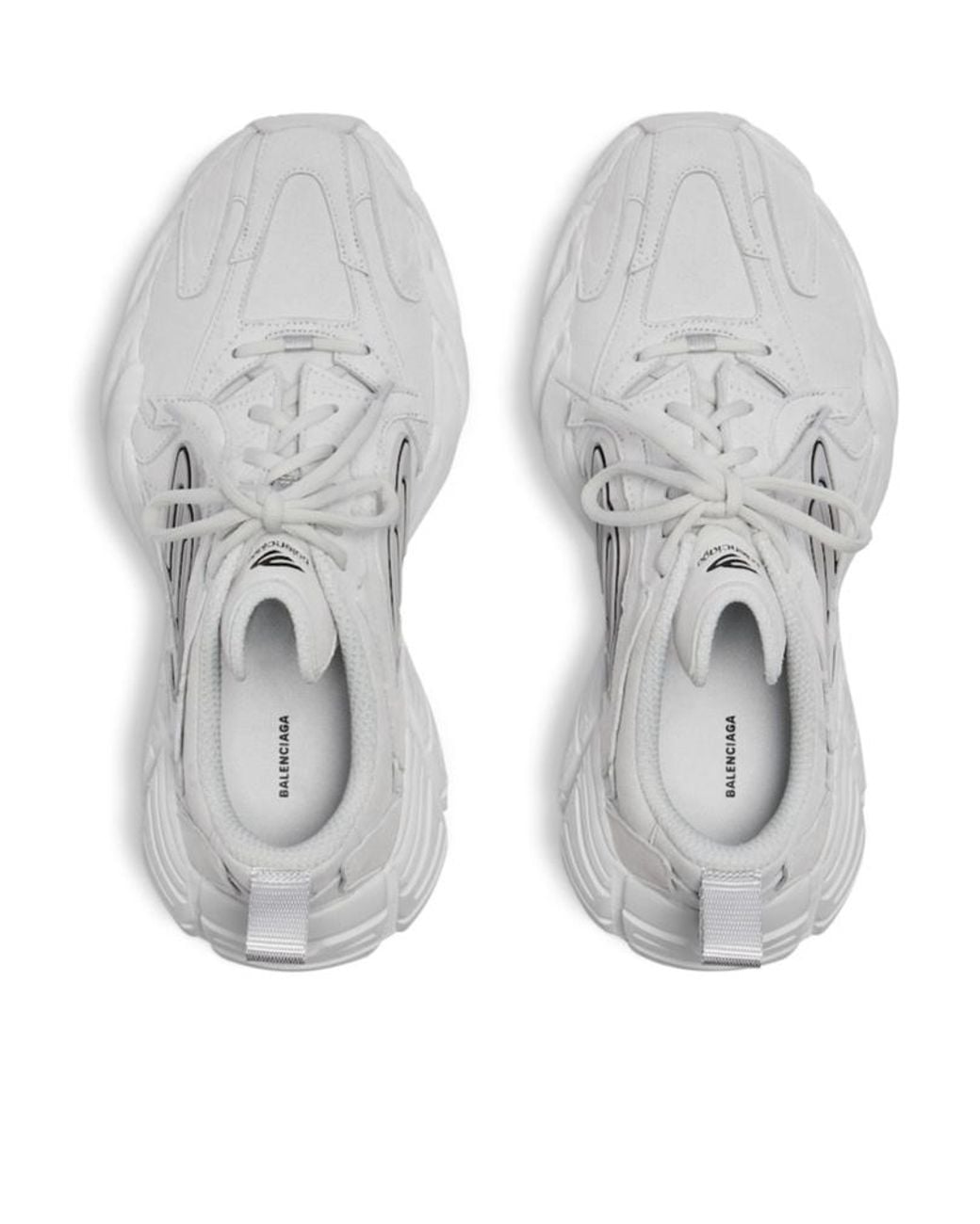 Balenciaga White Monday Lace-Up Sneakers