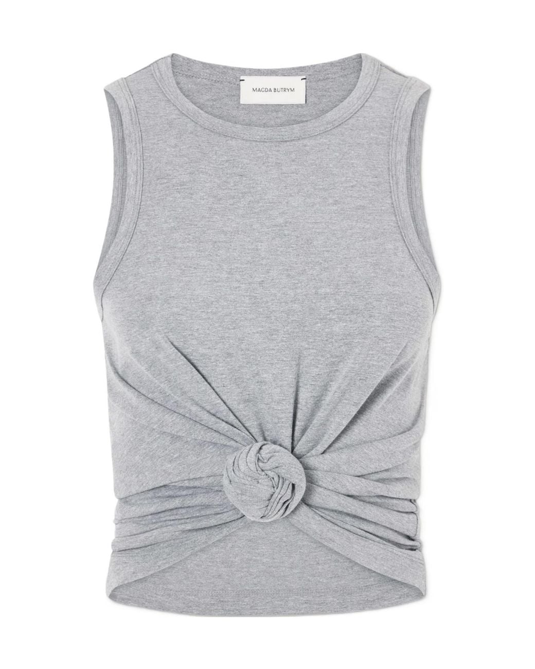 Magda Butrym Gray Cotton-Stretch Tank Top