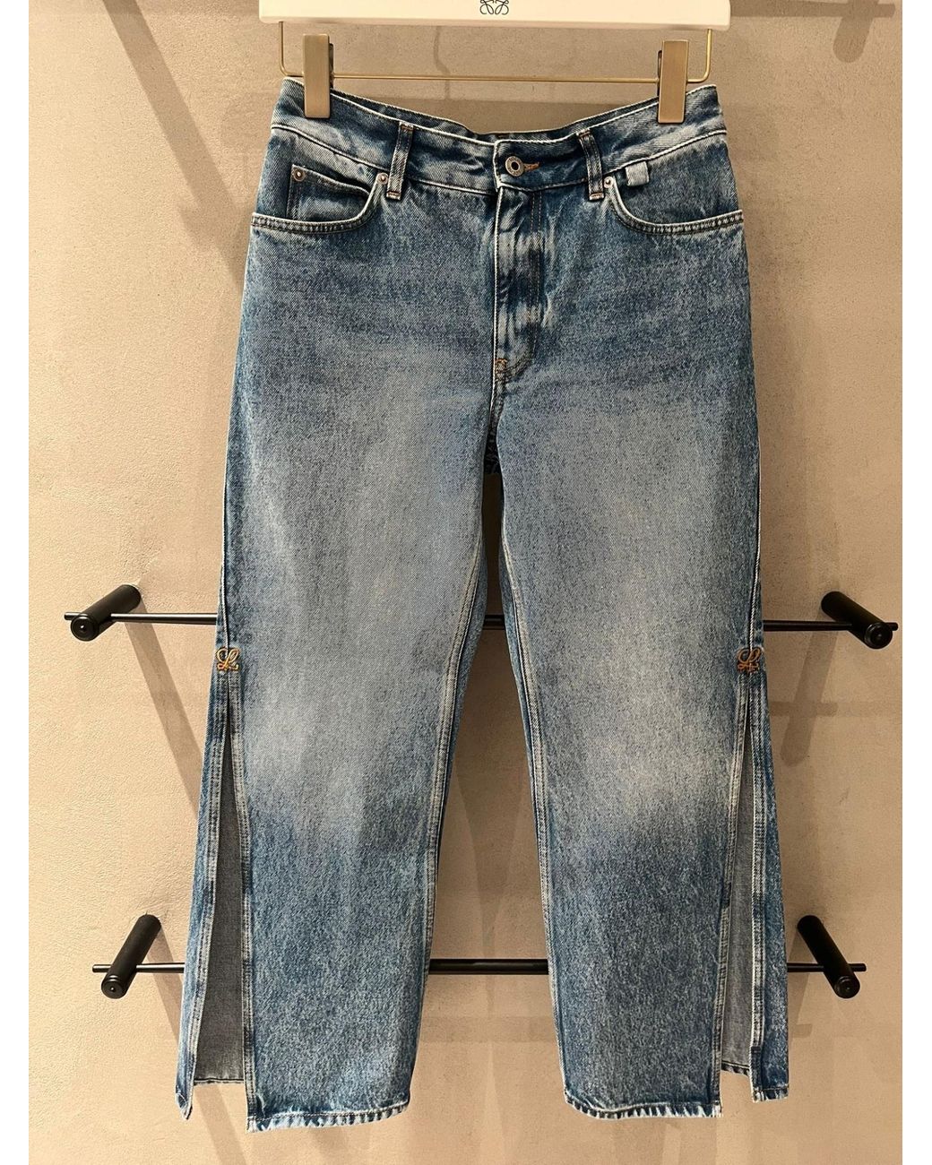 Loewe Blue Flared Leg Denim Trousers
