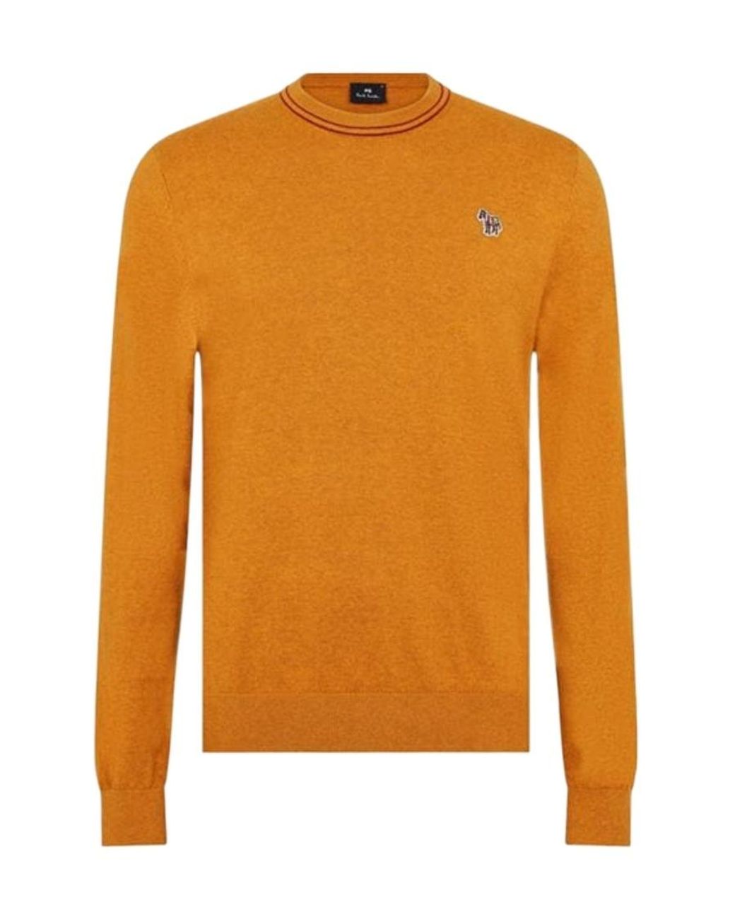 Paul Smith Orange Round-Collar And Long-Sleeved Sweater for men