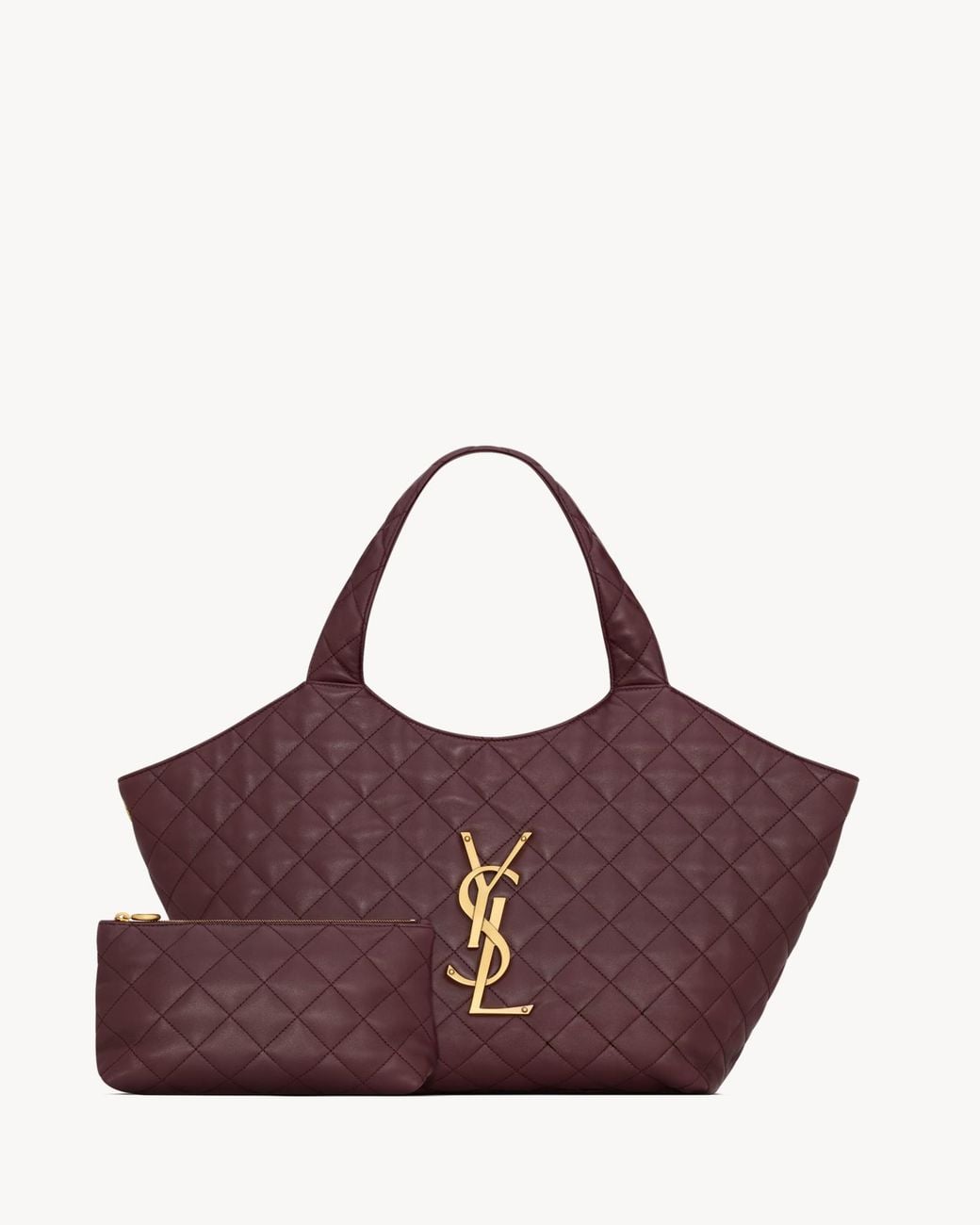 Saint Laurent Purple Icare Quilted Medium Tote Bag