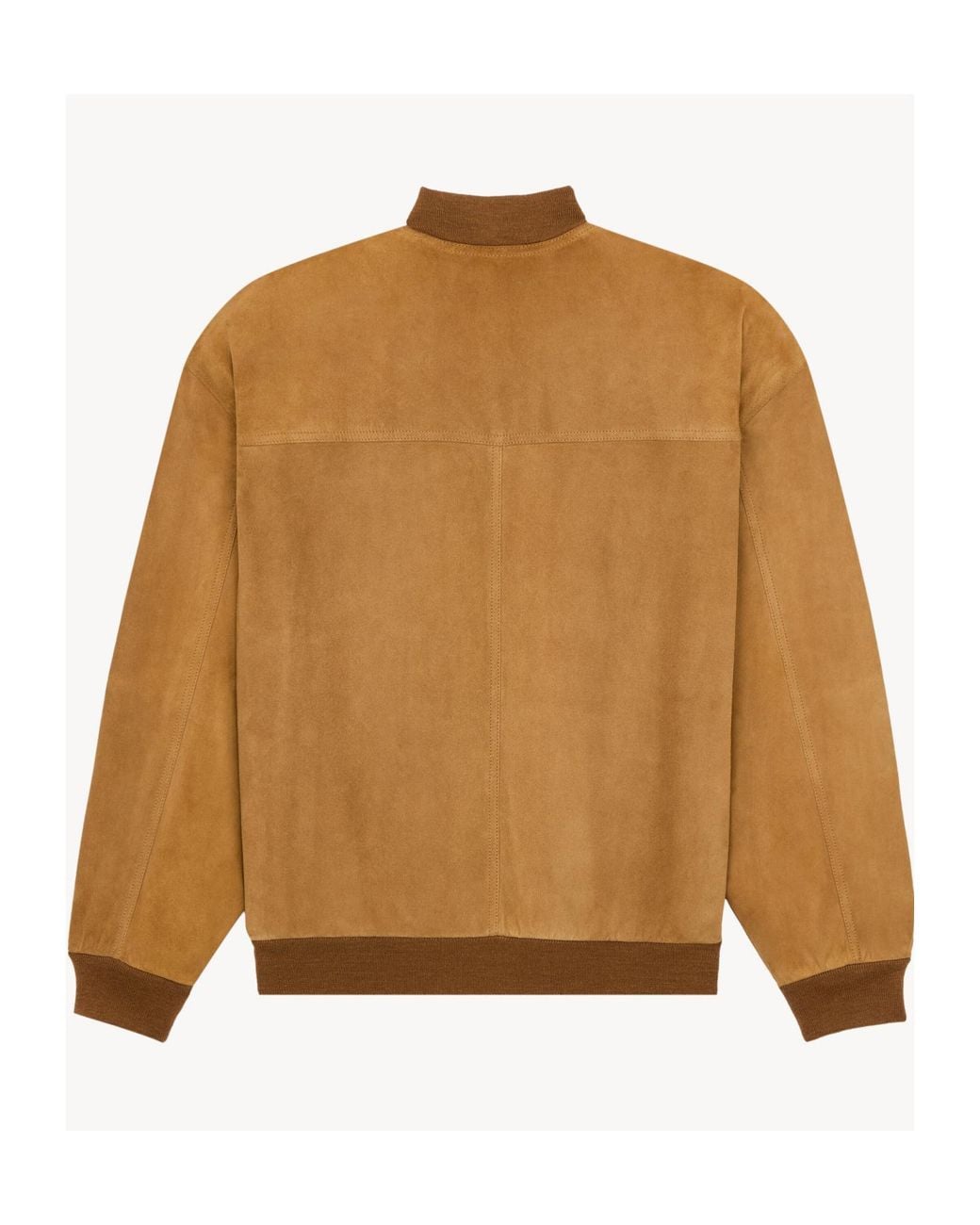Saint Laurent Brown Button-Up Bomber Jacket for men