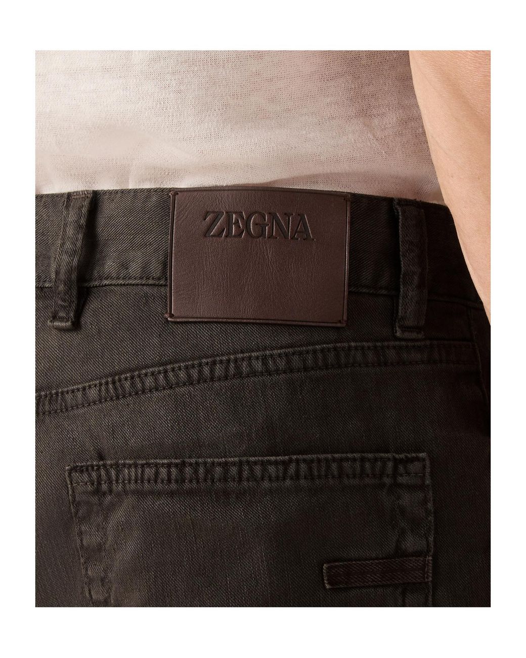 Zegna Gray Roccia Slim Straight Jeans for men