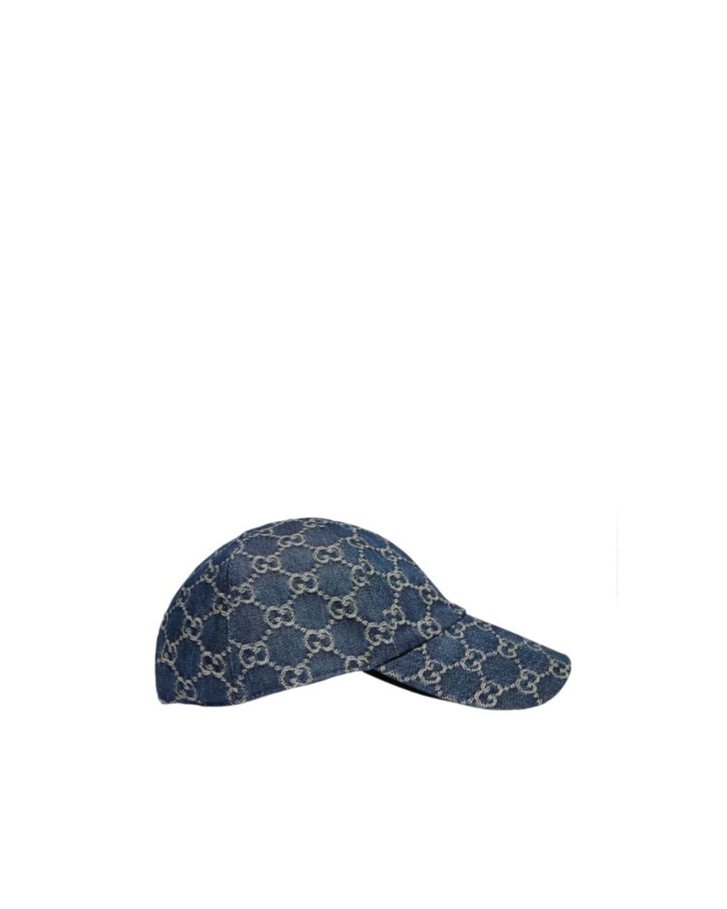 Gucci Blue Gg Cotton Denim Baseball Hat