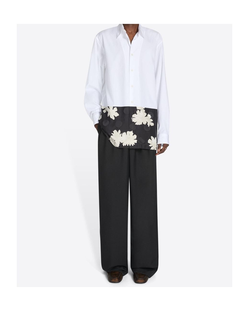 Dries Van Noten White Capero Long-Sleeved Shirt for men
