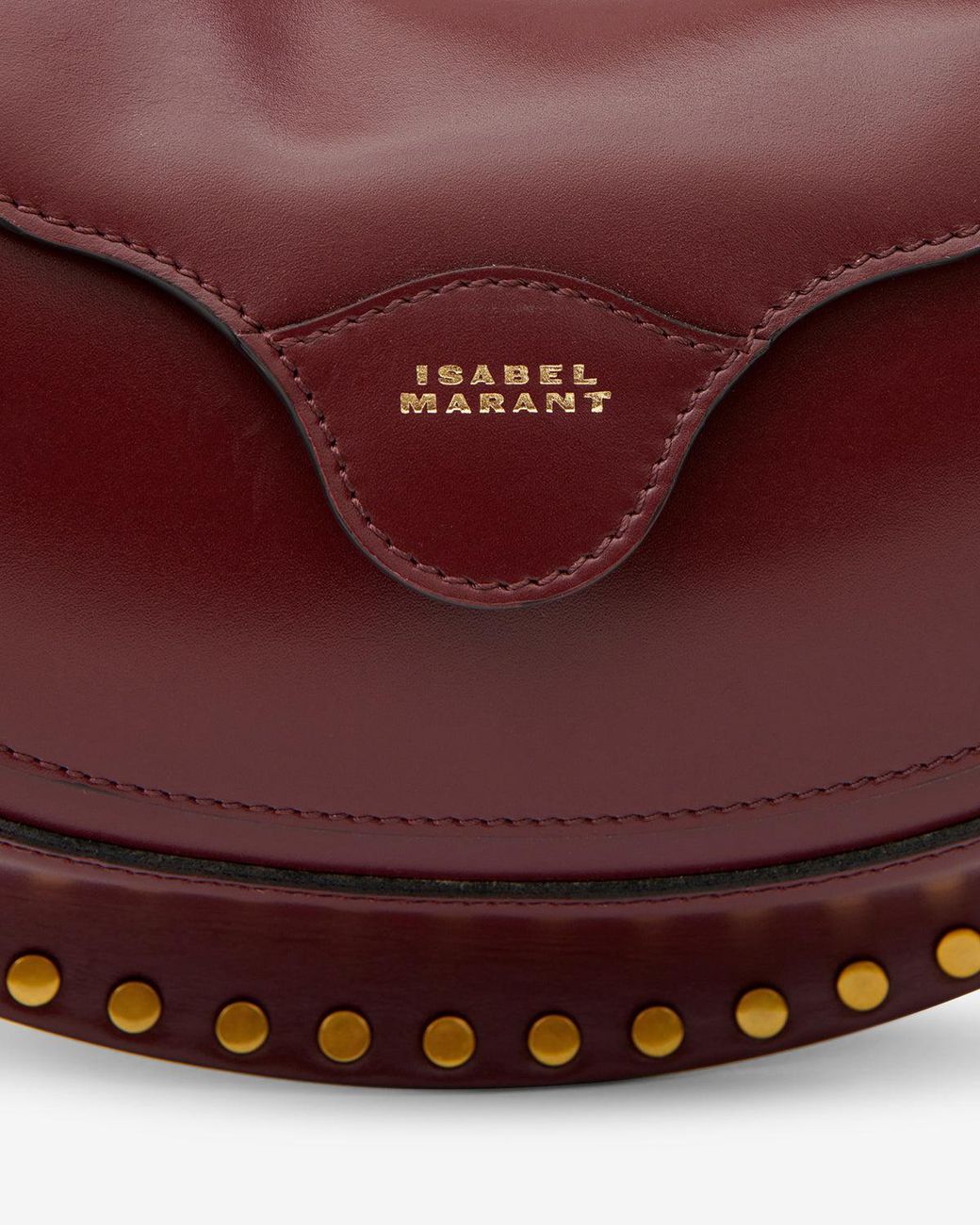 Isabel Marant Purple Moon Studded Shoulder Bag
