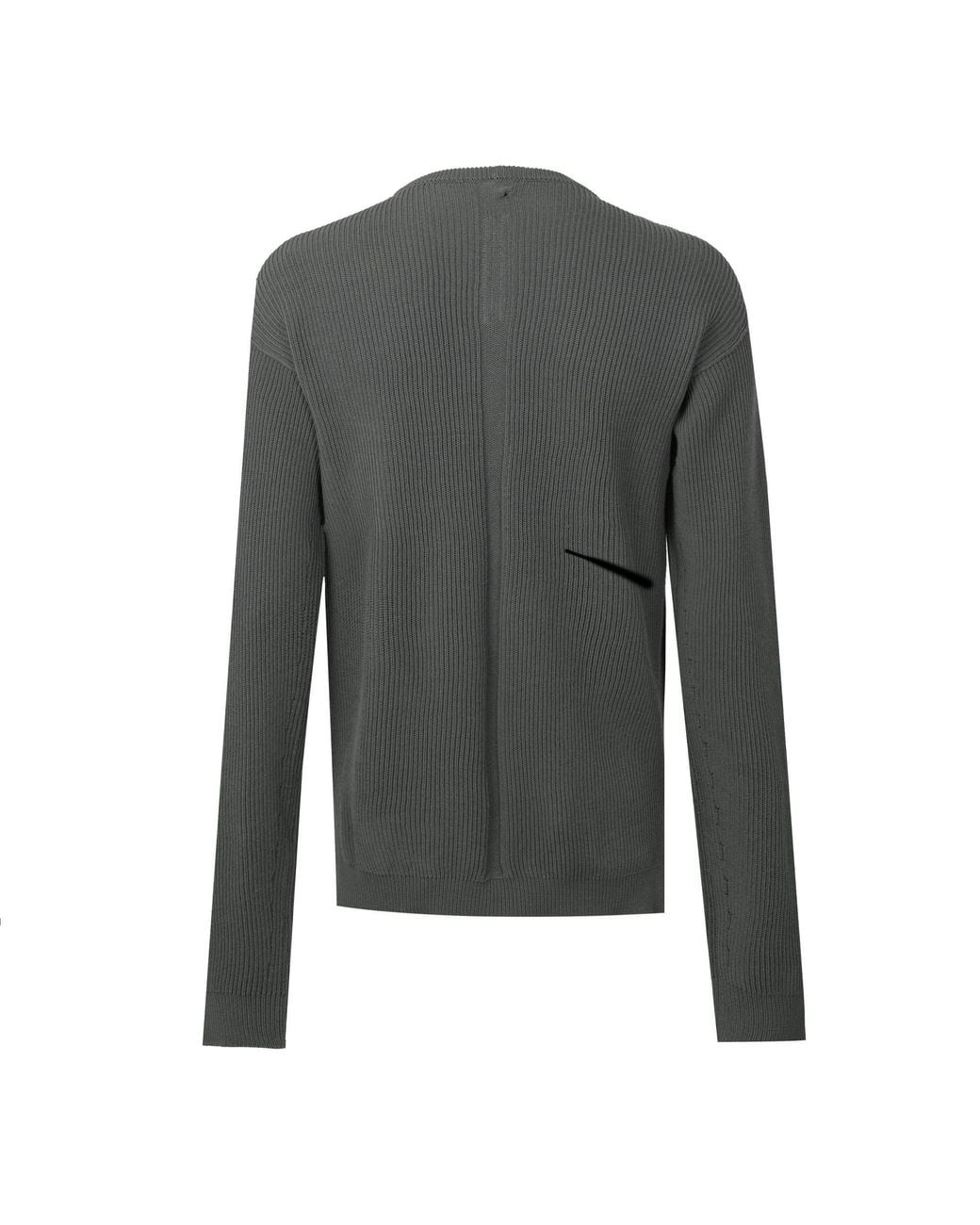 Rick Owens Gray Round-Neck Knitted Long Sleeves for men